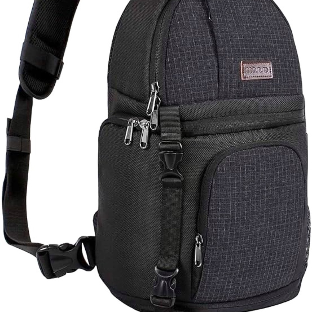 Black camera sling, like new